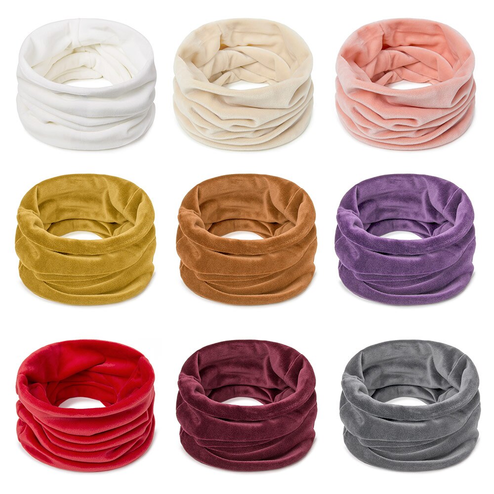 Gruppe hoppe kvinders efterår vinter tørklæde afslappet ring strikket ring tørklæde til mænd ensfarvet blød hals tørklæde halstørklæde