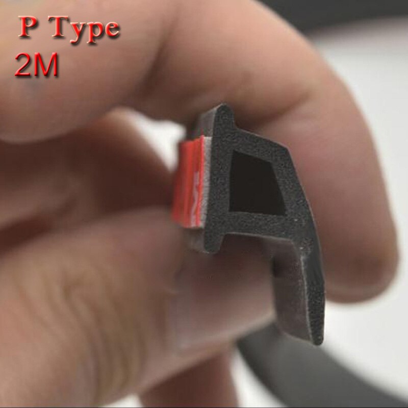 2M Auto Deur Afdichting Auto Strip Grote D Kleine D Z P B T Soort Waterdichte Trim Geluidsisolatie tochtstrip Rubberen Afdichting Strip Accessoire: P Type