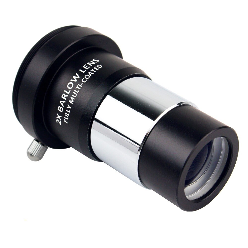 1.25inch 2x Barlow Lens Fully Multi-Coated Metal Camera Connect Interface M42X0.75 Thread for Telescope Eyepieces