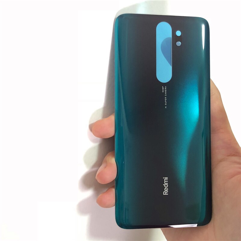 Funda de batería para Xiaomi Redmi Note 8 / Note 8 Pro, carcasa trasera para puerta trasera, Panel de vidrio, reemplazo de batería: Note 8 Pro Green