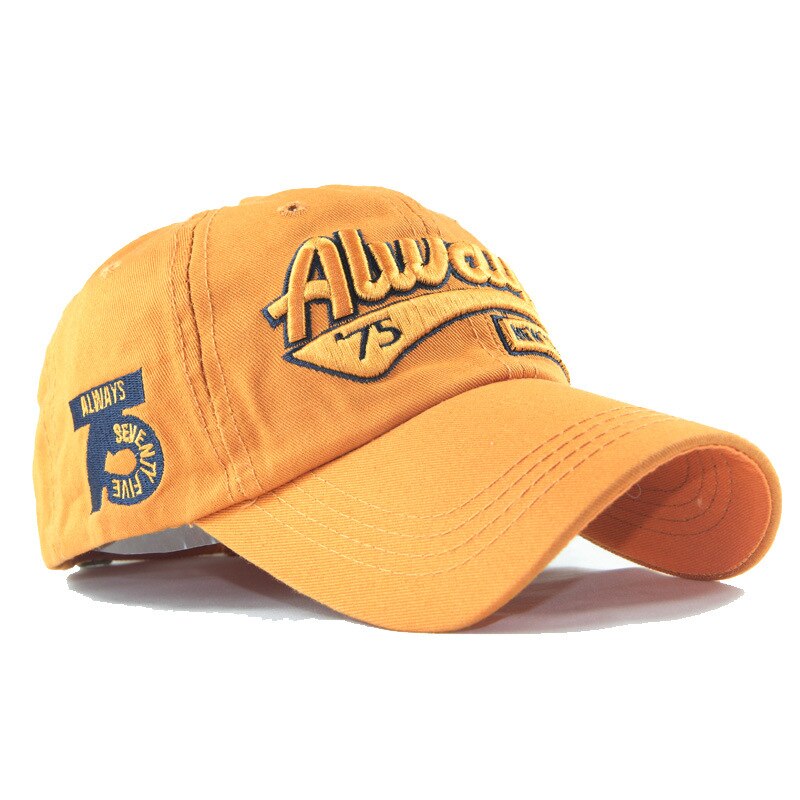 Snapback hat til kvinder mænd bomuld baseball cap afslappet sol hat broderi brev udendørs sport justerbare hætter: Gul