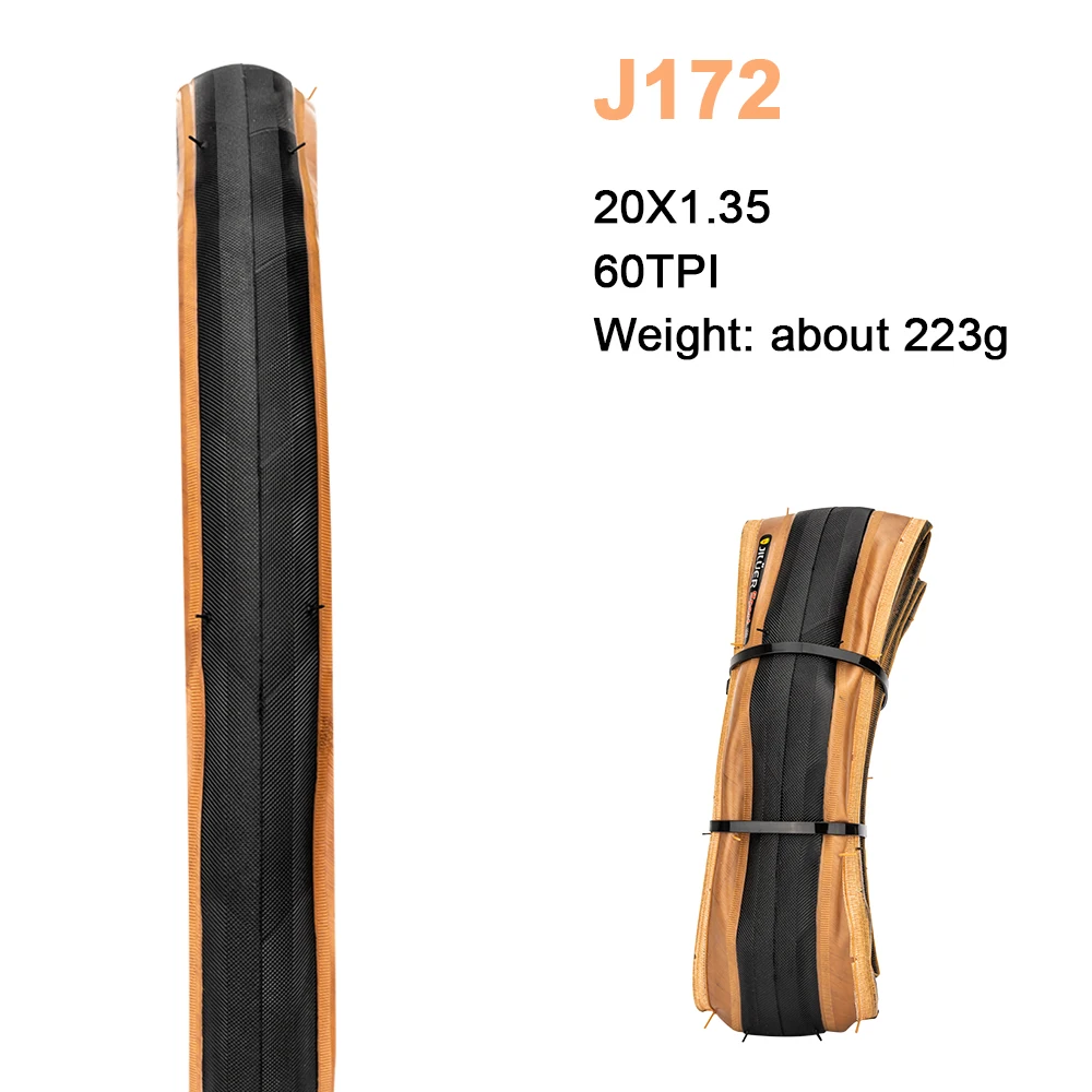 Road Bike High Performance Bicycle Tire Durable Foldable Tires with 60TPI Puncture Resistant for 20inch 700C Wheels Black/Yellow: WHITE / 18Inches 450mm