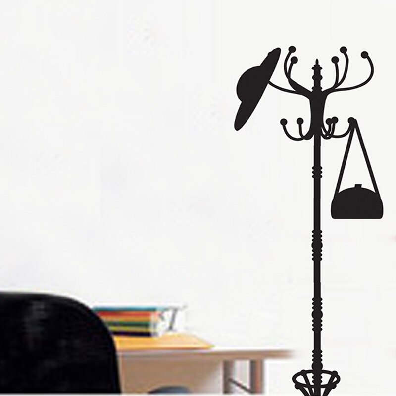 Clothing Store Showcase Window Glass Decoration Stickers White Dress Black Coat Rack Wall Decals Removable Dressing Room Posters