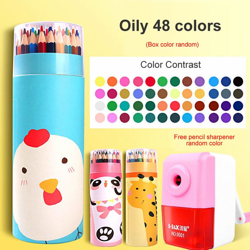 Colored Pencil Children Oily Colored Graffiti Pencils Painting Cute Drawing Pencil For Kids Drawing: 48 Color 2