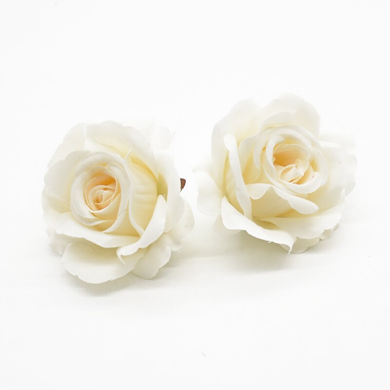 10 stycken konstgjorda blommor siden rosor heminredning tillbehör bröllop scrapbook godis box arrangemang diy brosch jul: 14