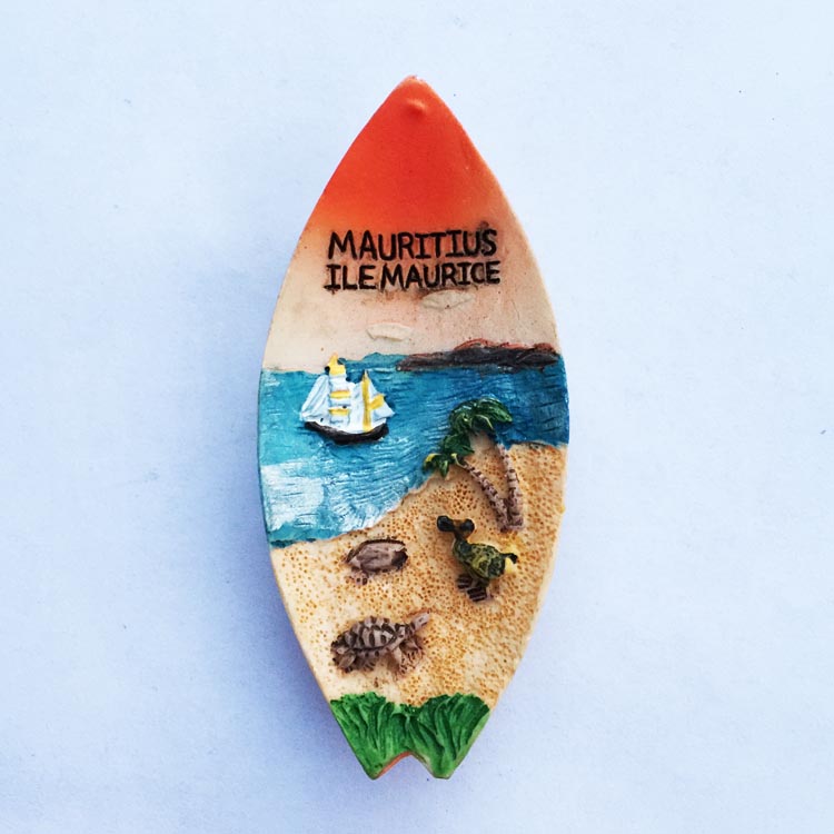 Mauritius Fridge Magnets Tourist Souvenirs 3d Resin Refrigerator Stickers Mauritius Boat Rudder Magnetic Stickers Home Decor