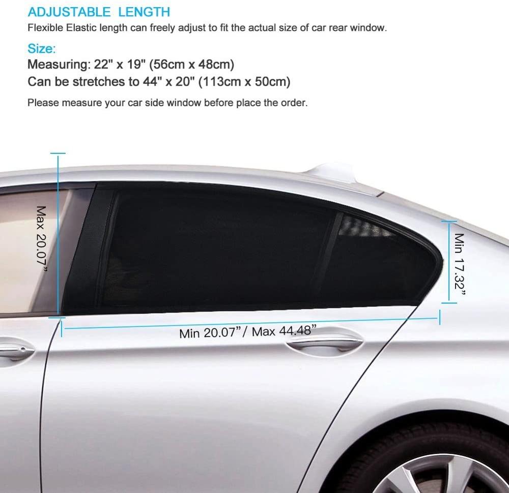 Car Rear Window Sun Shade Premium Breathable Mesh Sun Shield Protect Baby Pet from Sun's Glare Harmful UV Rays Car Curtains