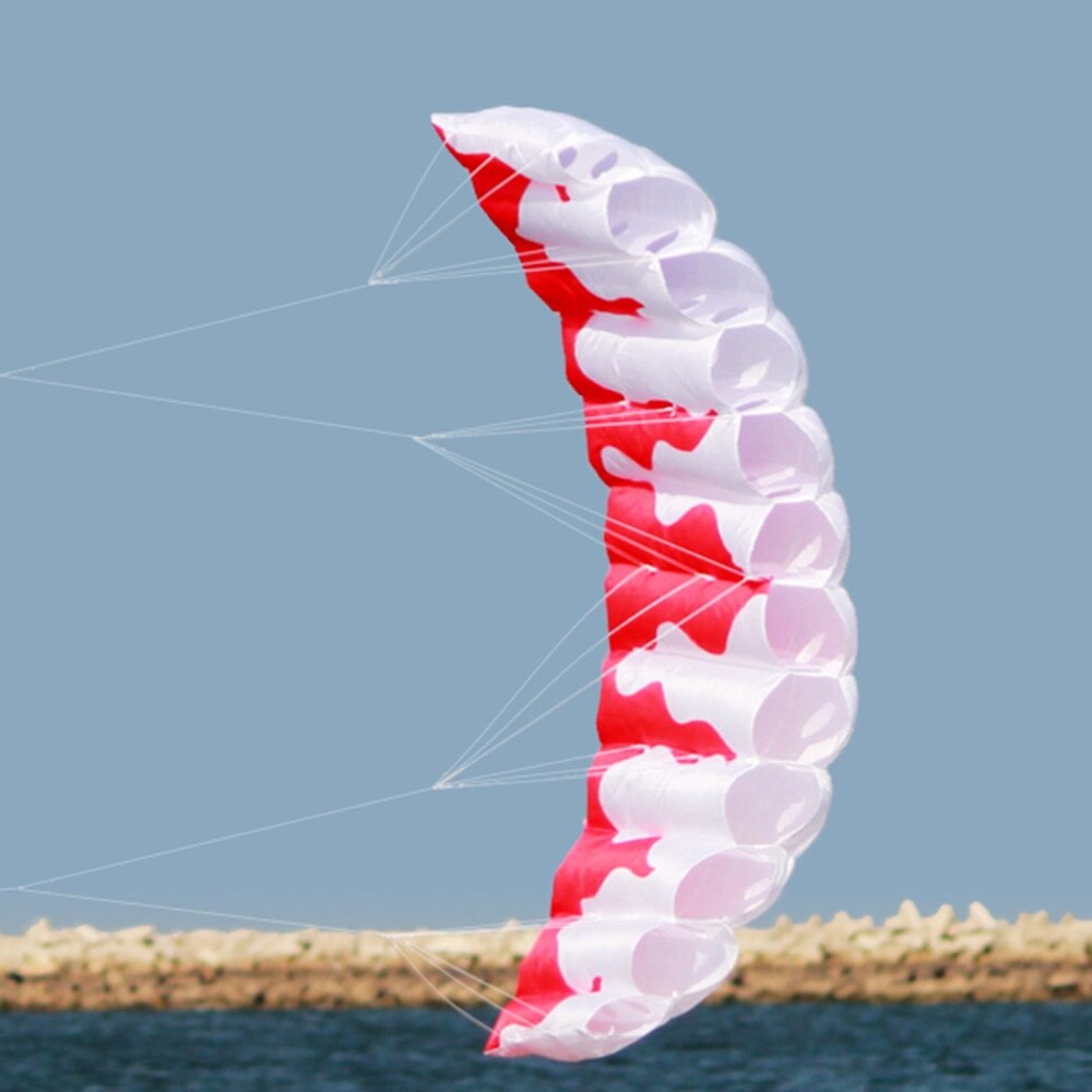 Utendørs sport 2m power myk kite dual line stunt parafoil kite med håndtak 30m line for utendørs aktiviteter strand gressmark moro