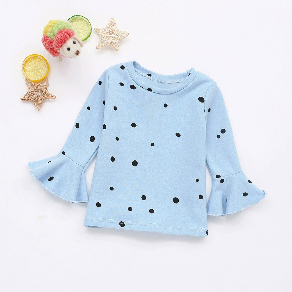 baby girl tops Soft Cotton Long Sleeve Dot Print Soft Toddler Kids Tops Shirt Clothes camiseta