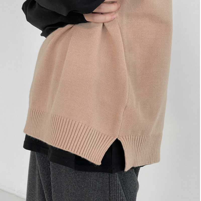 IEFB – gilet en tricot fin pour homme, pull sans manches, col en v, sous-vêtement ample, Vintage, tendance, collection automne hiver