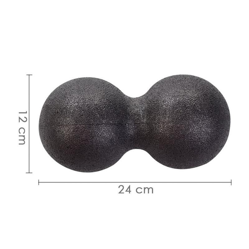 Mini Erdnuss-bilden Faszie Selbst-Massage Ball Schulter Zurück Beine Rehabilitation Schulungen Ball Duo Ball: Schwarz