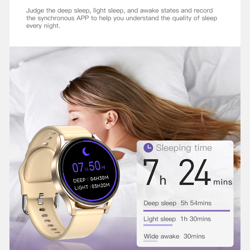 Vrouwen Smartwatch Full Touch Screen Ondersteuning Dial Call Hartslag Bloeddruk Smart Horloge Mannen Voor Samsung Android Horloge Vrouwen