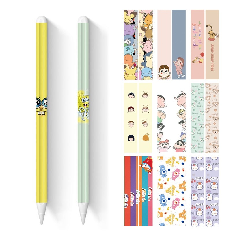 Magic Shark 2pcs/lot for Apple Pencil 2 Stickers Scratchproof Cute Cartoon Ultra Thin Stickers Touch Stylus Pen Sticker Paper