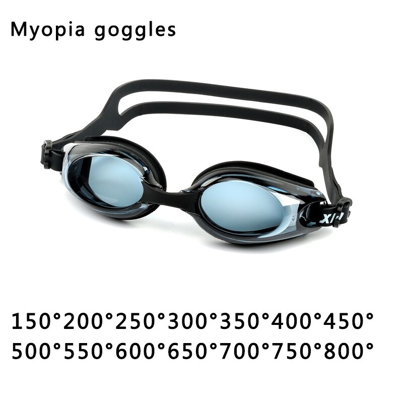 Unisex Adult Silicone swimming goggles With Myopia Degree goggles waterproof anti-fog HD swimming glasses: Black myopia 800