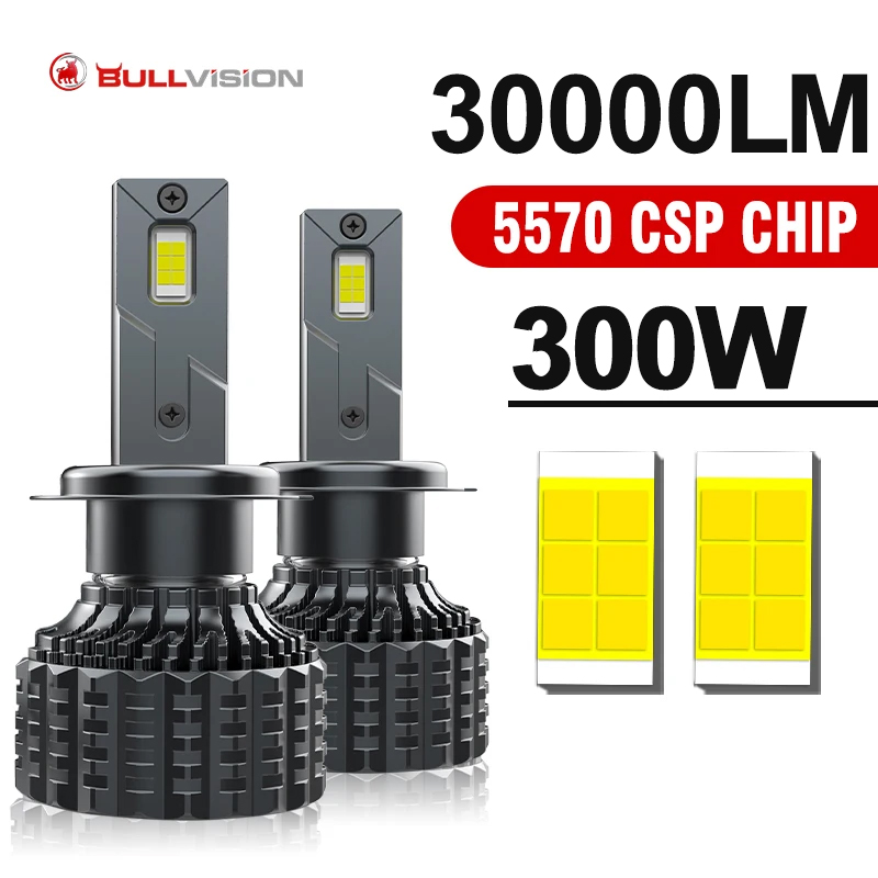 H4 LED Car Headlight 30000LM 5570 CSP Chip LED H7 LED Canbus H1 H11 H8 H9 9005 9006 HB3 HB4 300W 3000K 4300K 6000K Fog Light