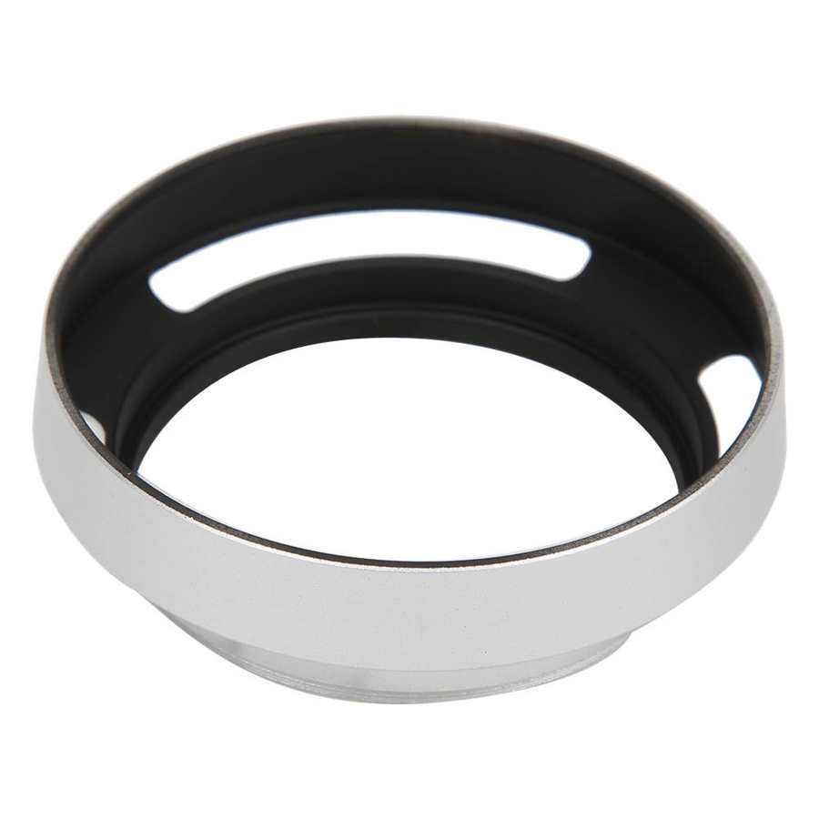 55Mm Zonnekap Universal Aluminium Draagbare Hollow Camera Bevel Zonnekap Shade Zilver Dslr Len Kap Voor Camera lens