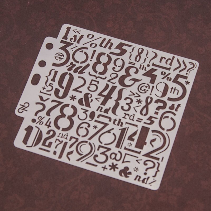 WYSE Number Scapbooking Stencil Cake Decorating Tool DIY Painting Stencils Fondant Pattern Printing Spray Template