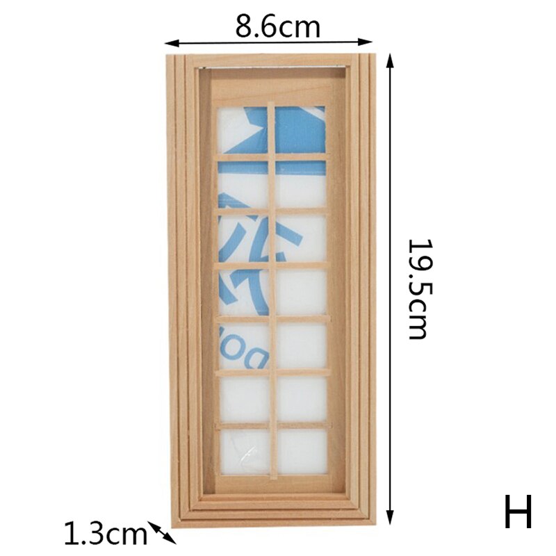 1: 12 Poppenhuis Mini Deur En Raam Vlakte Embryo Materiaal Model Accessoires Kan Worden Geschilderd En Gekleurde: H