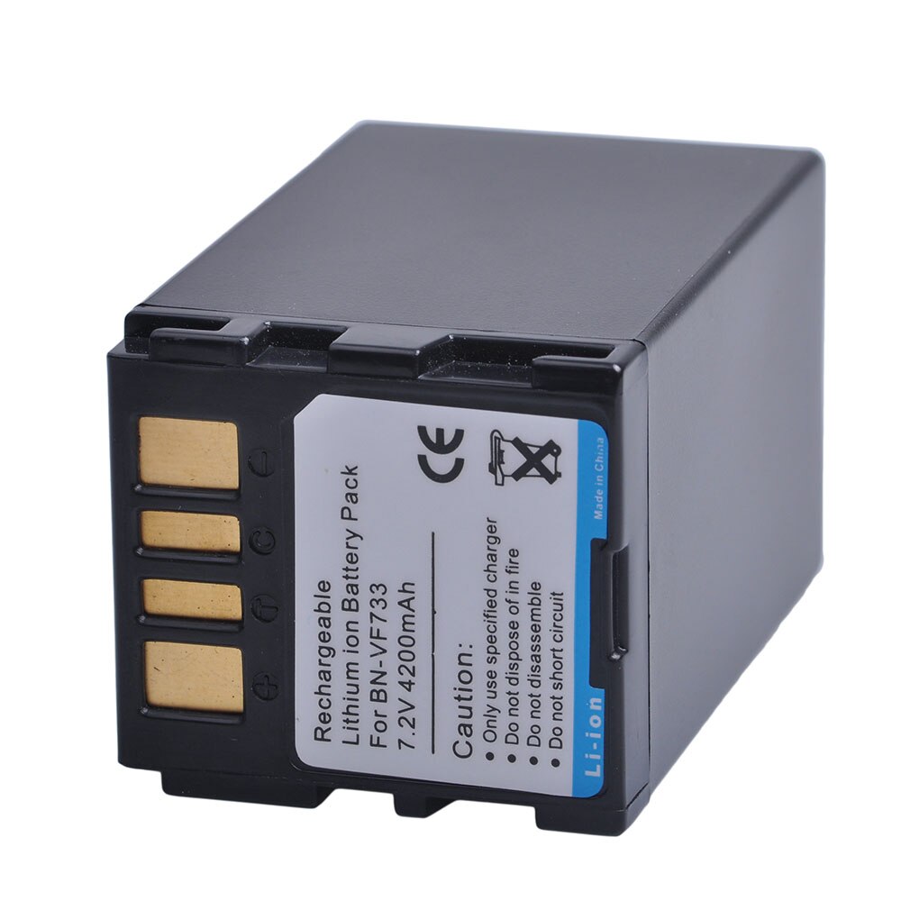 4200 mah 7.2v bn -vf733 bnvf 733 bn vf733 oppladbart li-ion-batteri til jvc bn -vf733 bn-vf707u bn -vf714u bn -vf733u videokamera.