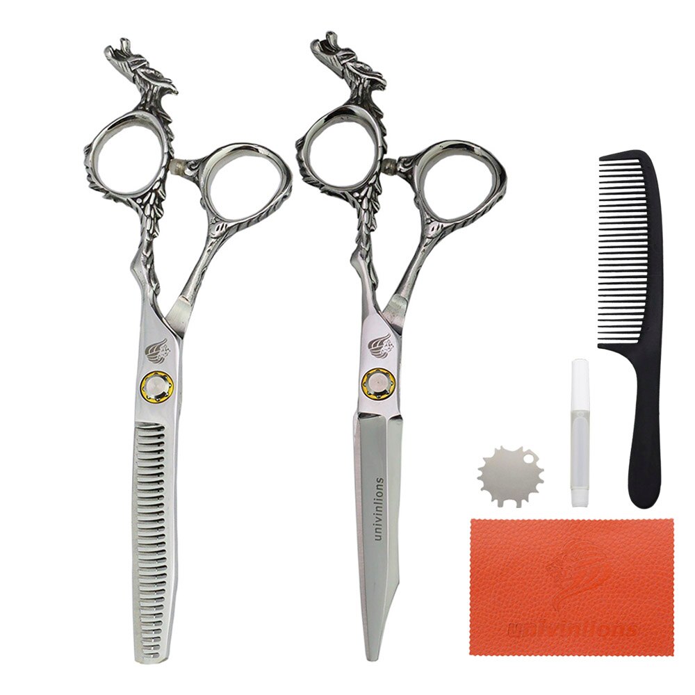 Professionelle Haarschere (17,5 Cm / 6 Zoll) Aus Edelstahl – Scharf & Mit Bequemer Fingerauflage Für Friseure & Heimgebrauch