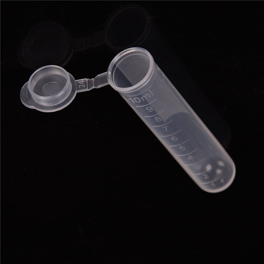 10ML Micro Centrifuge Tube Test Tubing Vial Clear Plastic Vials Container Snap Cap For Laboratory Sample Specimen Supplies 20Pcs