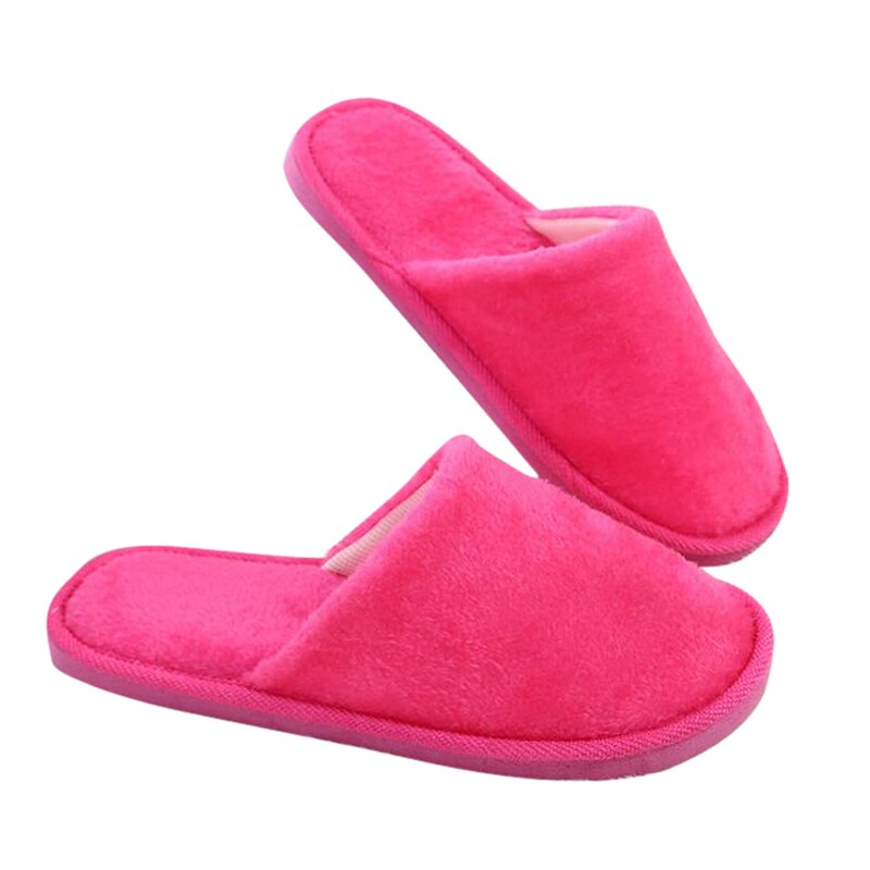 Kengät tohvelit naisten miehet koti pörröinen talo talvi lämpimät tossut pehmeät lenkkarit sisätiloissa makuuhuone pantuflas zapatos: Ruusunpunainen (38-39)