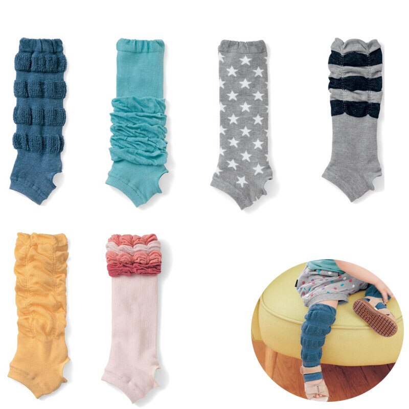 Baby kravling_træd på sokker til børn _ nyfødt varm ren_ bomuld langrør knæpuder åndbar, svedabsorberende, deodorant,
