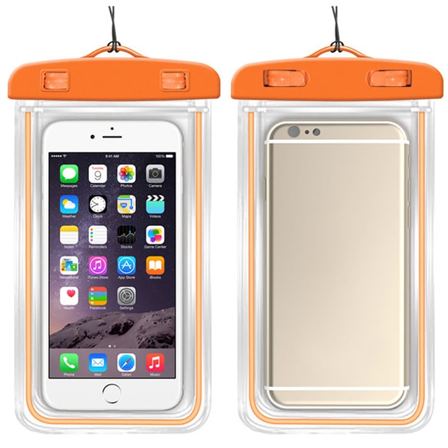 IP68 Universal Waterproof Mobile Phone Shell Waterproof Bag Mobile Phone Bag PV Cover For iPhone 12 11 Pro X 7 8 Samsung Xiaomi: Orange