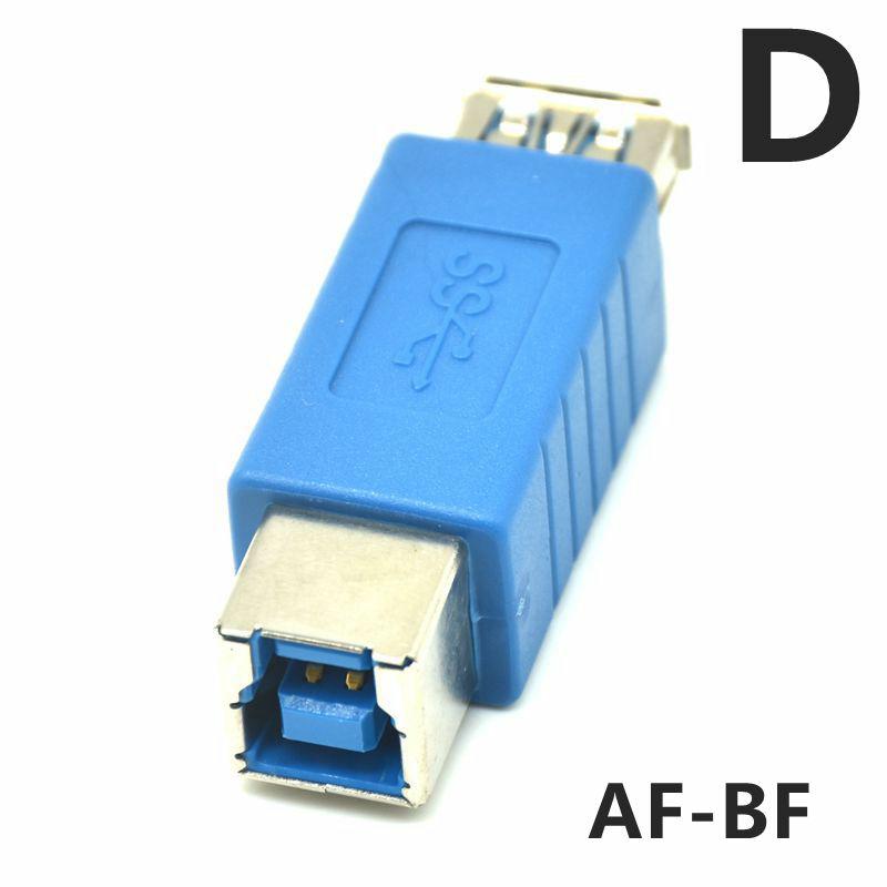 Usb 3.0 Type A Female Naar Usb Type B Male Converter Adapter Usb Print Kabel Conector Wisselaar: Blauw