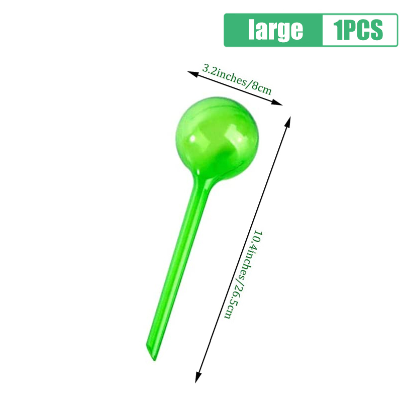 1/12PCS Automatic Plant Watering Bulbs Self Watering Globes Plastic Balls Garden Water Houseplant Device Drip Irrigation System: Green-L-1PCS