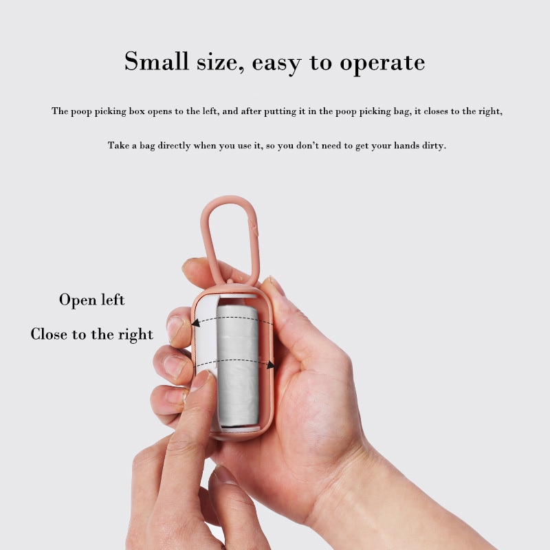 Pet Waste Bag Dispenser For Dog Poop Bags Plastic Pet Small Dog Outdoor Environmental Safety Waste Holder