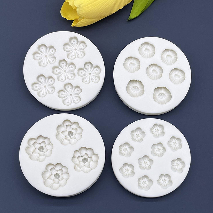 Molde de silicona para artesanía de azúcar con margaritas y flores, herramientas de resina para hornear magdalenas, herramientas de decoración de tortas con fondant