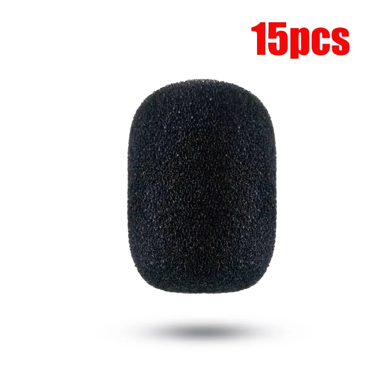 15/100 SZTUK Wymienny mikrofon piankowy Osłona mikrofonu Osłona zestawu słuchawkowego Osłona mikrofonu zestawu słuchawkowego Osłona mikrofonu Windshied Pianka zestawu słuchawkowego: Czerwony