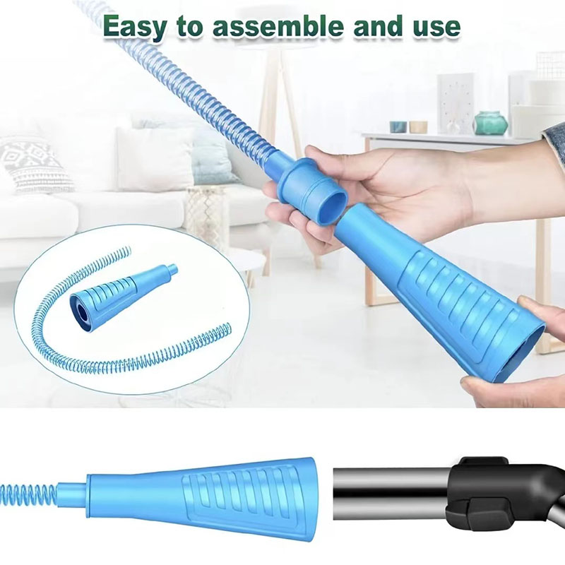 Kit de limpiador de ventilación para secadora, accesorio de vacío, eliminador de pelusas de secadora flexible con cable guía, manguera de limpieza de pantalla de pelusa