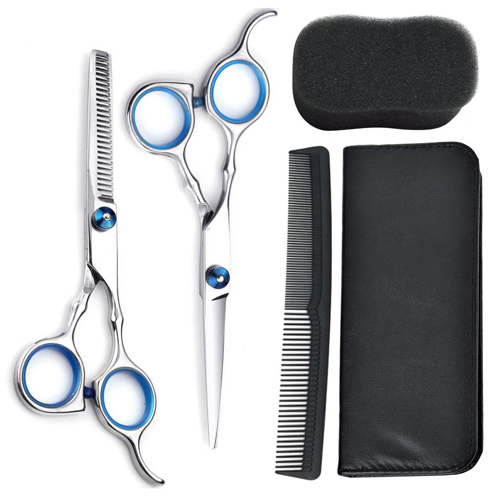 1/5/9 PCS Hairdressing Scissors Kit Hair Cutting Scissors Hair Scissors Tail Comb Hair Cape Hair Cutter Comb: 5pcs