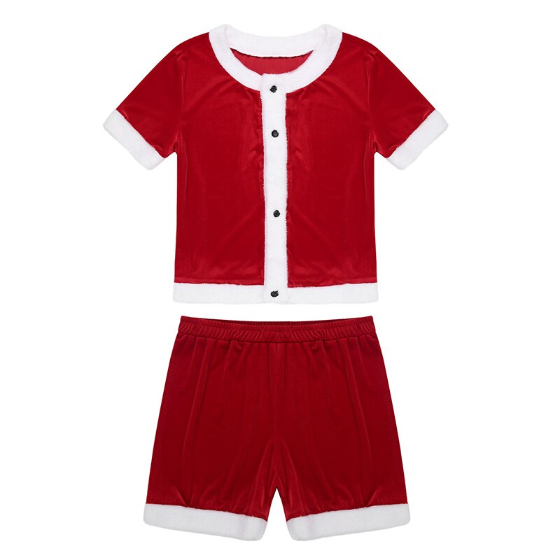 4PCS CHRISTMAS SANTA Costume Set For Adults Funky For Carnival