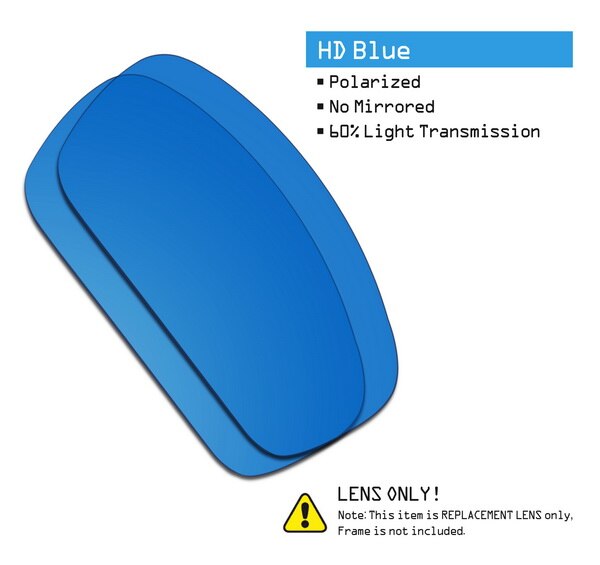 SmartVLT Polarized Replacement Lenses for Oakley Splinter Sunglasses - Multiple Options: HD Blue