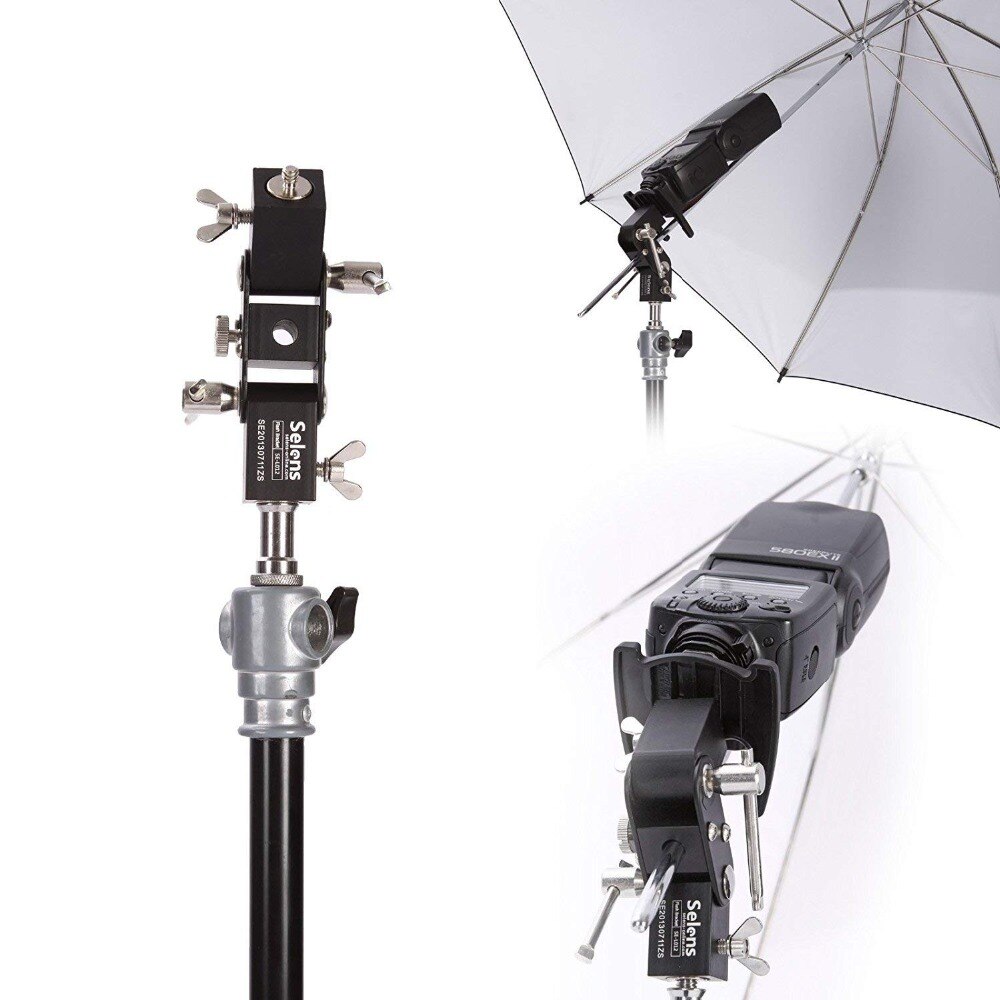 Selens SE-L012 Flash Schoen beugel Speedlite Umbrella Holder Light Stand schroef mount L Beugel Fotografie Accessoires