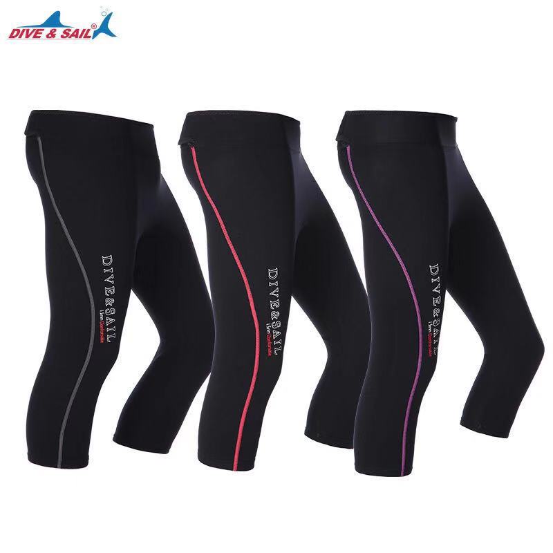 DIVE & SAIL 1.5 millimetri di Neoprene Diving Muta Capri Pantaloni Corti Pantaloni Inverno Pantaloni di Nuotata per le Donne Degli Uomini A Remi immersioni Surf