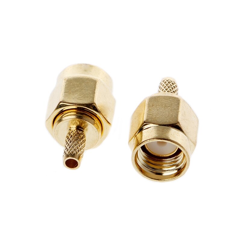 10 sztuk SMA męski zacisk wtyku RG174 RG316 LMR100 kabel RF złącze