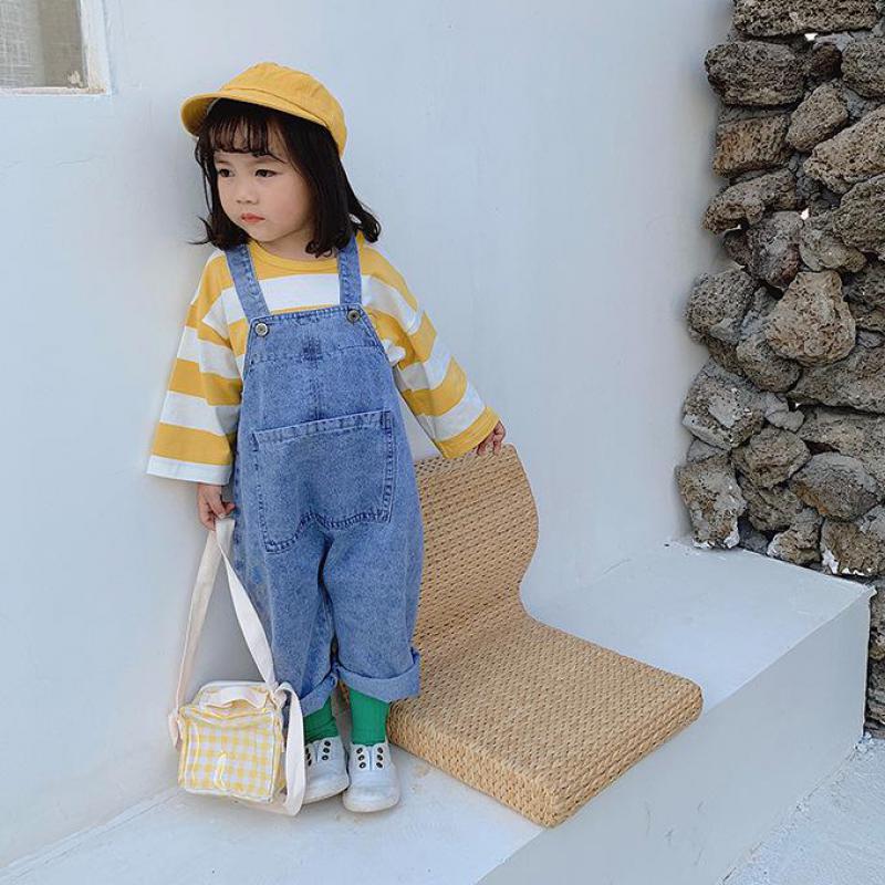 Baby Boys Girls Jeans Long Pants Denim Kids Overalls Toddler Infant Boy Girl Playsuit Clothes Children Trousers