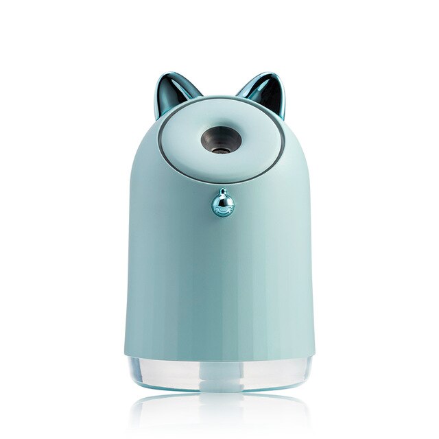 Draadloze schattige luchtbevochtiger, usb, ultrasone aroma diffuser, 800 mah ingebouwde batterij, oplaadbare mistmaker: Blauw