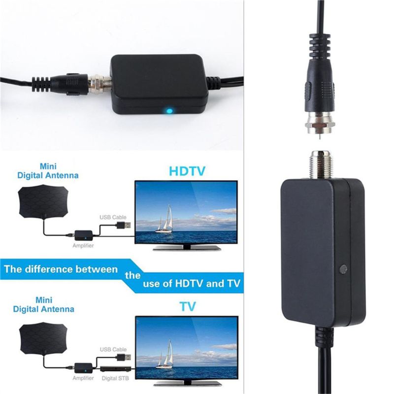 Low Noise USB TV Antenna Amplifier Digital Hd DVBT2 Signal Booster for TV Aerial