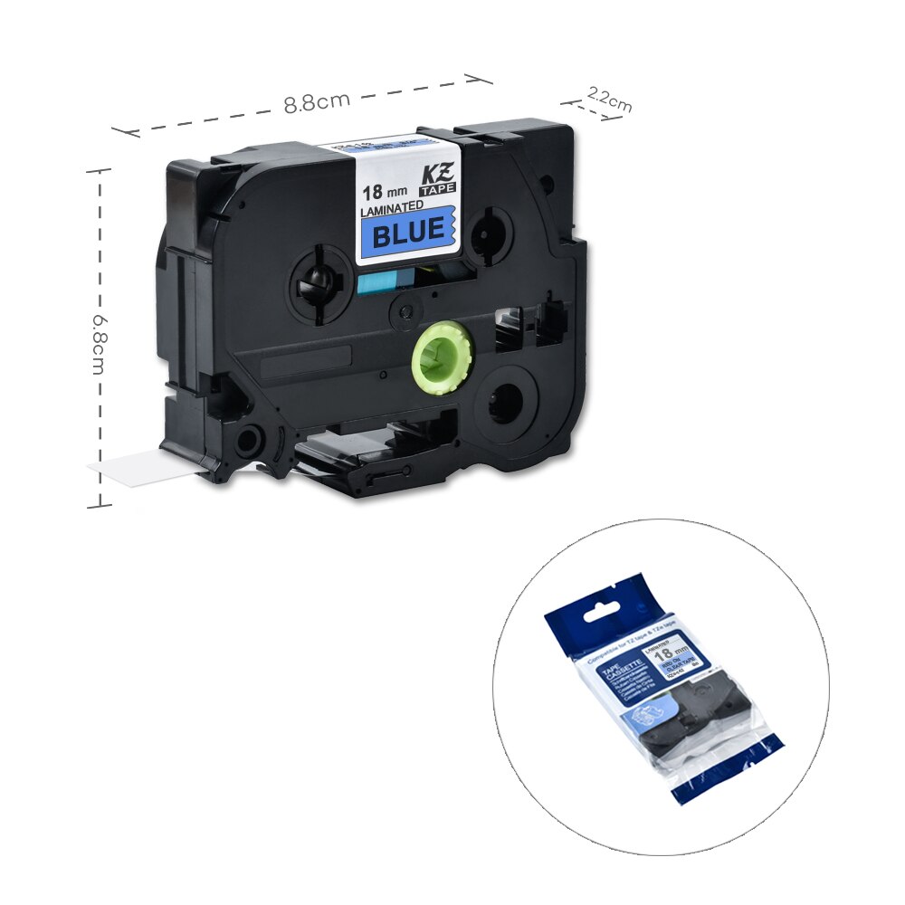 18mm Tze541 Black on Blue Laminated Label Tape Cassette Cartridge label ribbon tze tape Tze-541 tze 541 tze541 for P-touch PT