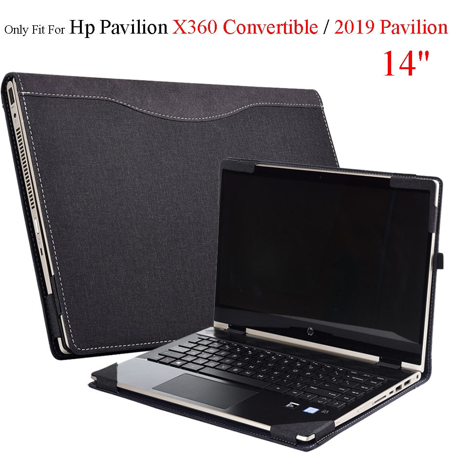 Afneembare Case Voor Hp Pavilion 14 "Laptop Sleeve Cover Voor Hp Pavilion X360 Convertible 14 Inch PU Leather beschermhoes