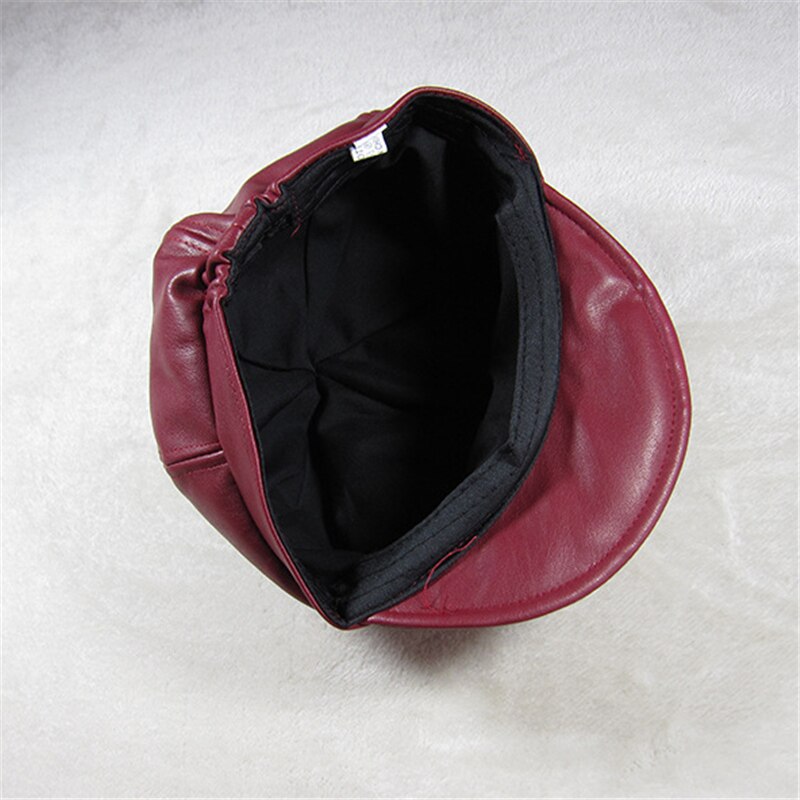 Winter children Girls PU Leather Newsboy Caps Kids Girls Autumn octagonal cap Child hat Autumn