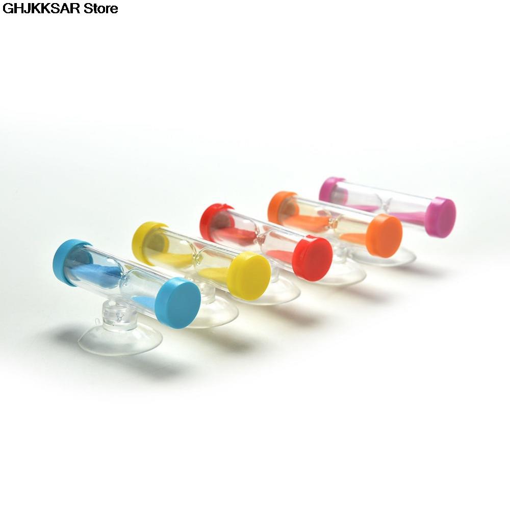 8-Piece 3-Minute Hourglass Timer With Suction Cup – Rotatable, Colorful Sand Timer For Toothbrushing, Games, Classroom