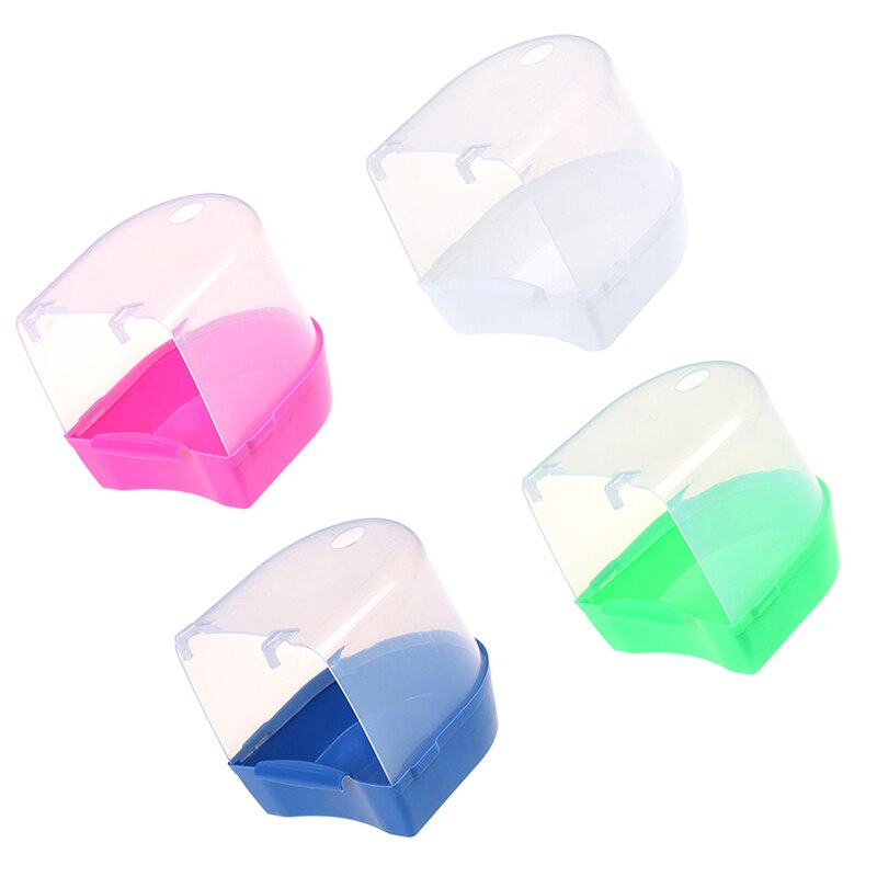 1Pc Plastic Bird Water Bath Box Parrots Parakeet Hanging Birdbath Cage Bathtub Bird Bath Bird Water Bath Tub Pet Bird Bowl