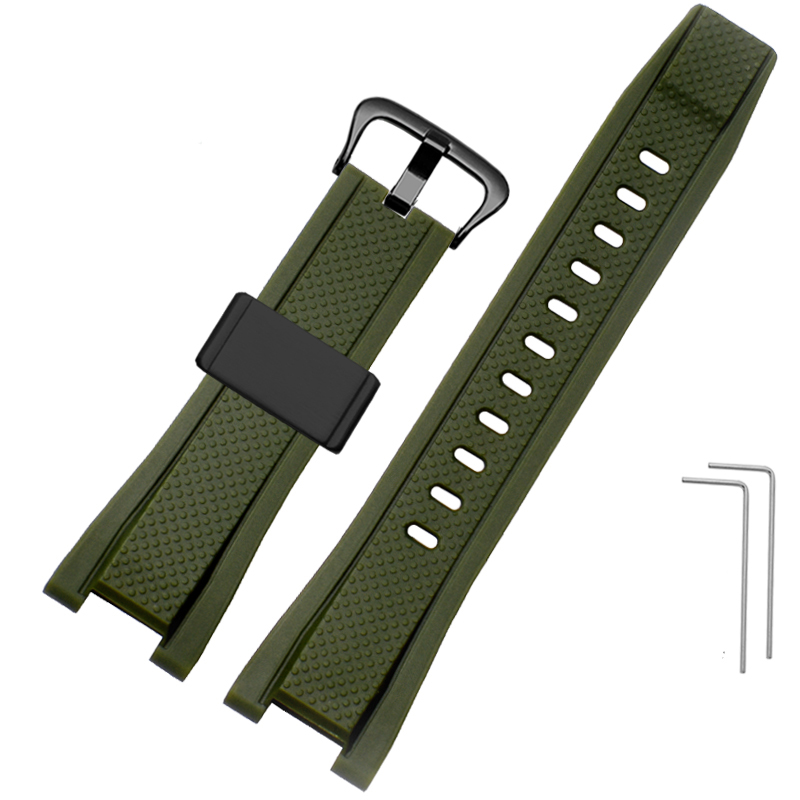 Cinturino in gomma siliconica per Casio G-shock GST serie GST-W300 210 400G S130 S310 S330 B100 cinturino sportivo cinturino: Viola Nebbia