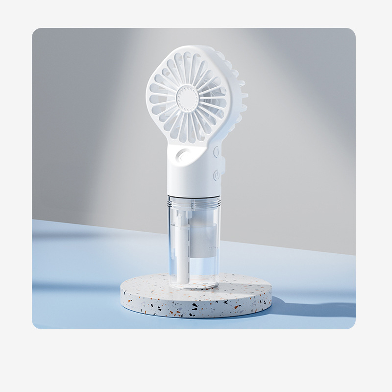 Tragbarer Hand-Sprühventilator, Wassersprüh-Nebelventilator, Mini-Ventilator für Studentenwohnheime, Sommerzubehör, Kühlwerkzeuge, kleiner Außenventilator 1 Stück: Rot